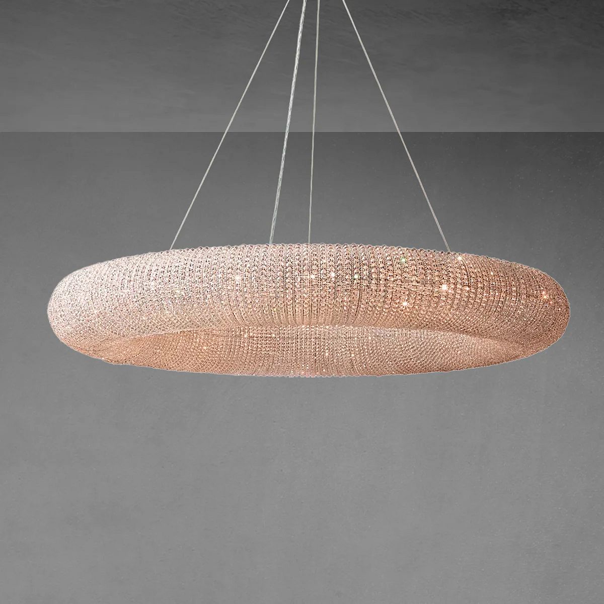 Halo Crystal Round LED Chandelier