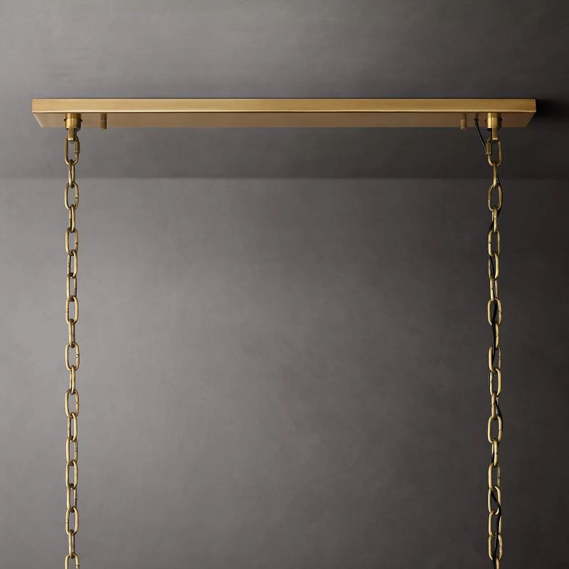 Harlow Calcite Rectangular Chandelier 62"-VaseLamps