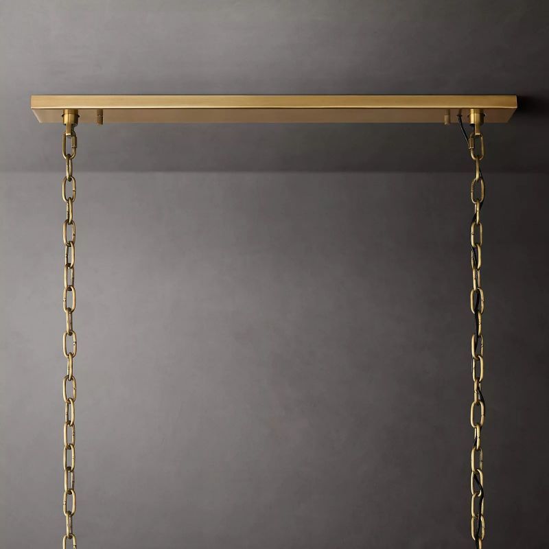 Harlow Calcite Rectangular Chandelier 62"-VaseLamps