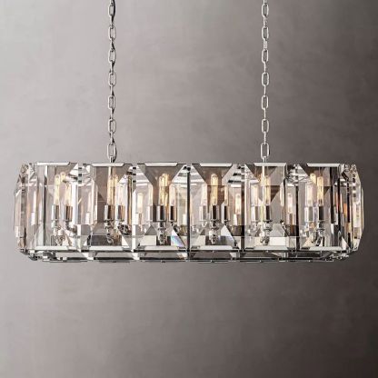 Harlow Crystal Rectangular Chandelier 42"-VaseLamps