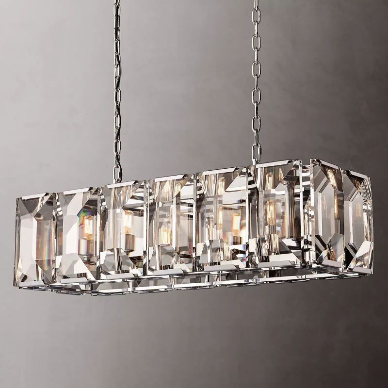 Harlow Crystal Rectangular Chandelier 42"-VaseLamps