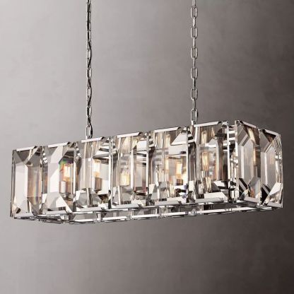 Harlow Crystal Rectangular Chandelier 42"-VaseLamps