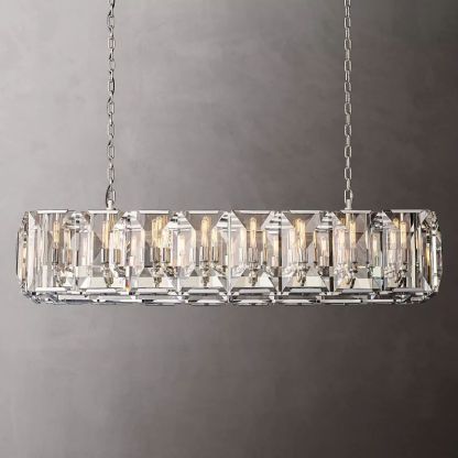 Harlow Crystal Rectangular Chandelier 54"-VaseLamps