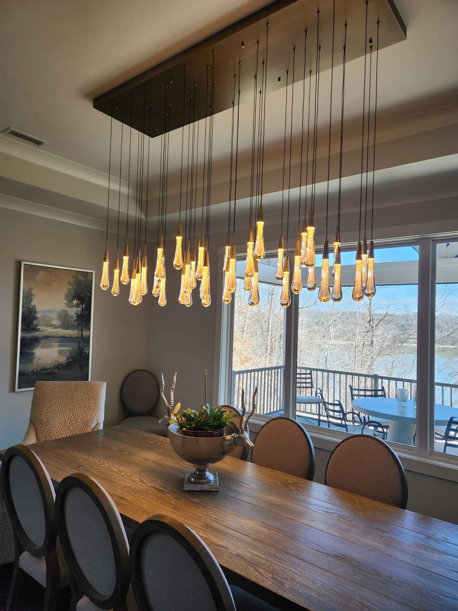 Solitaire Linear Chandelier-VaseLamps