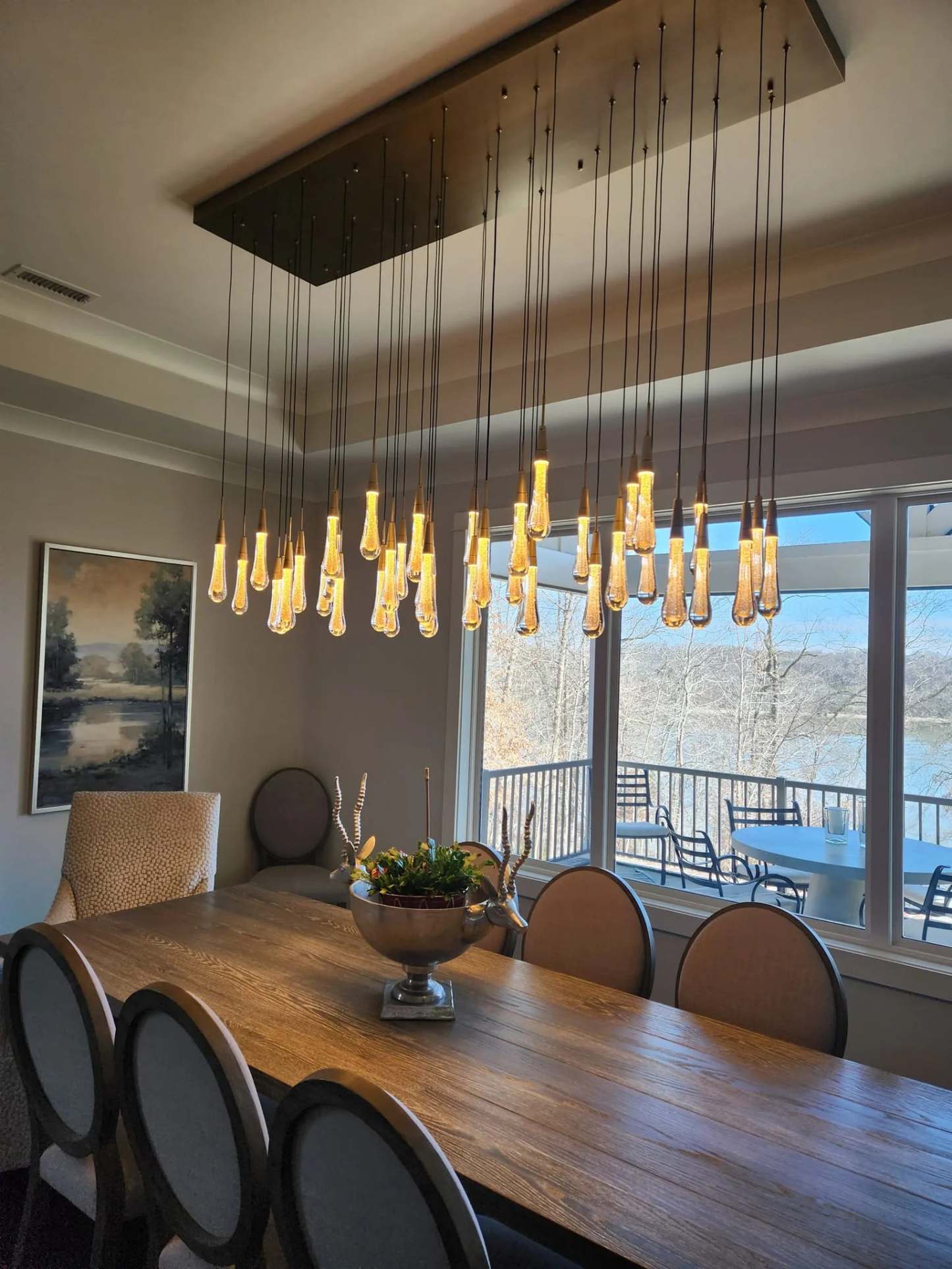 Solitaire Linear Chandelier-VaseLamps