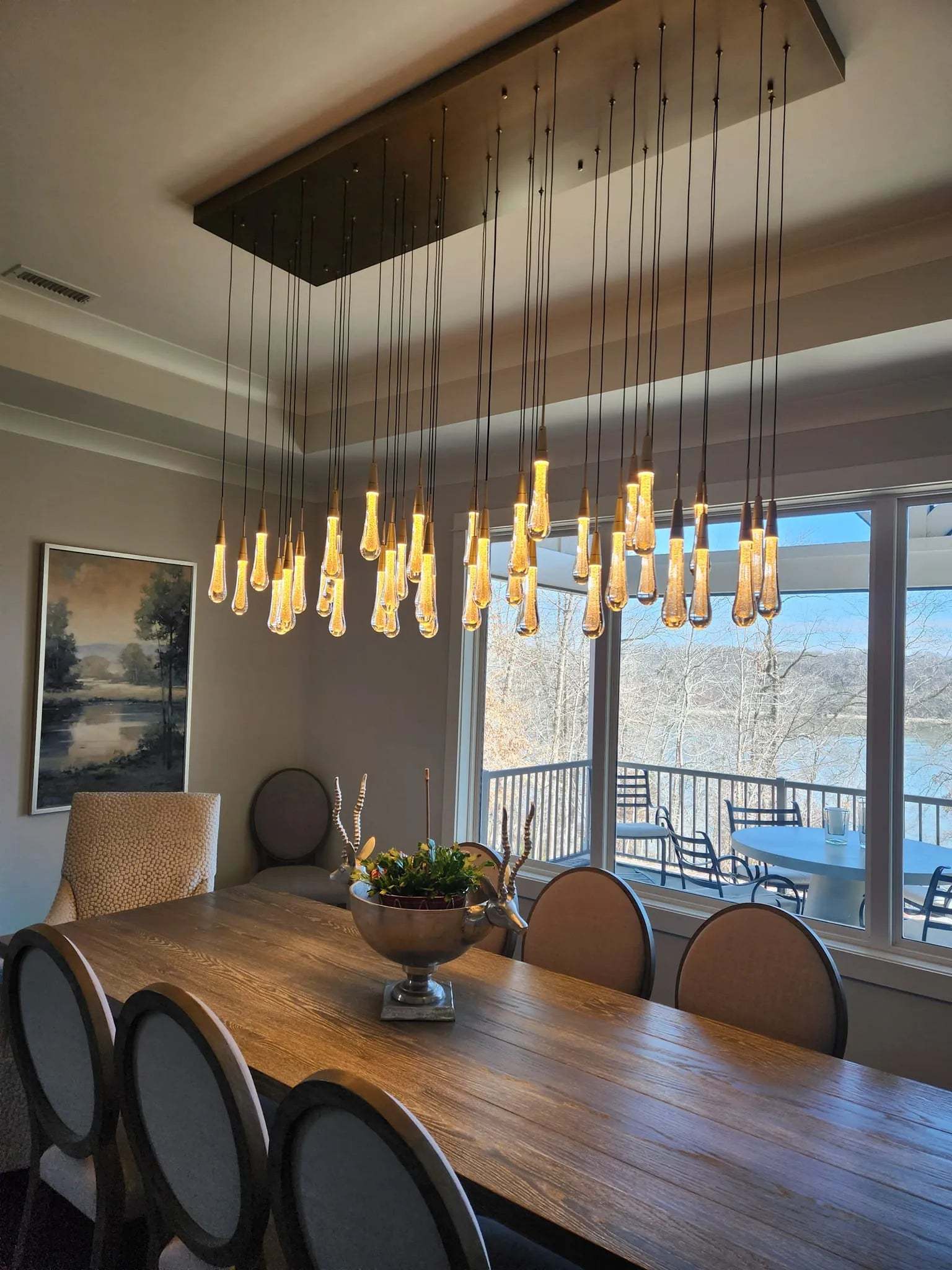 Solitaire Linear Chandelier-VaseLamps