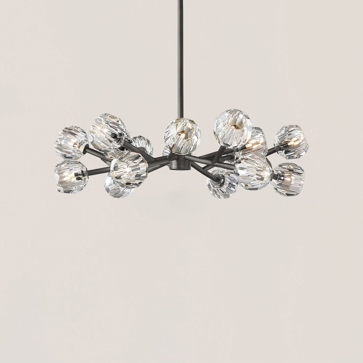 Boule De Cristal Glass Round Chandelier-VaseLamps