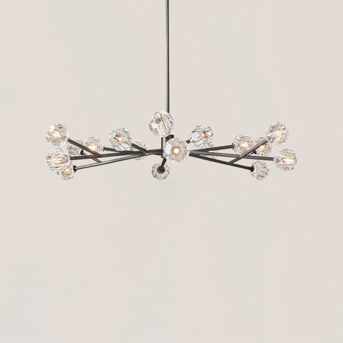Boule De Cristal Glass Round Chandelier-VaseLamps