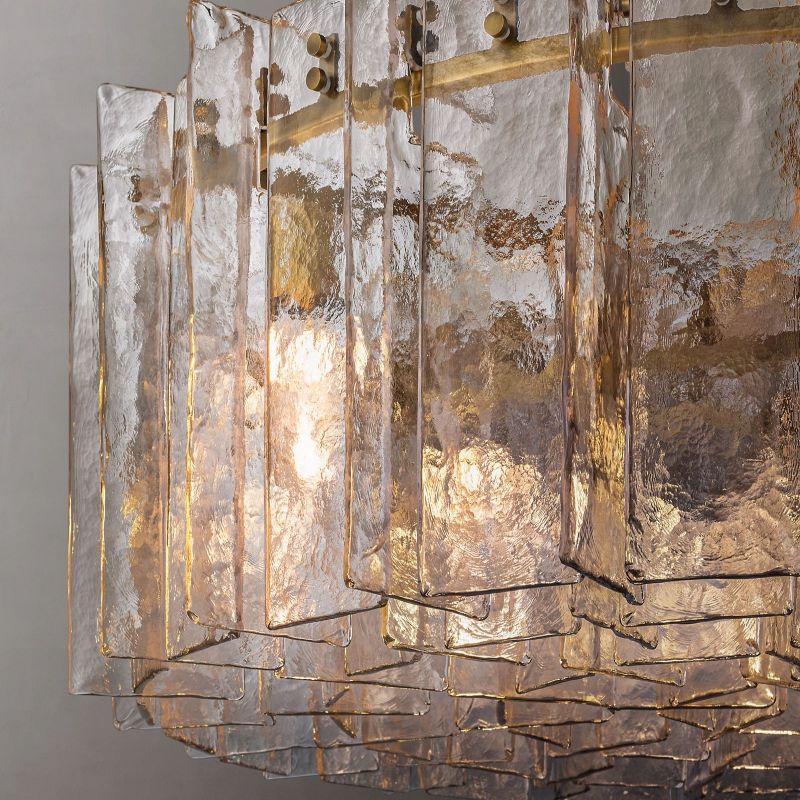 Lattice Glass Round Chandelier 37"-VaseLamps