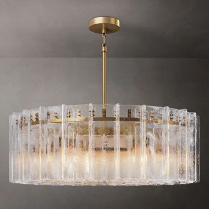 Lattice Glass Round Chandelier 37"-VaseLamps