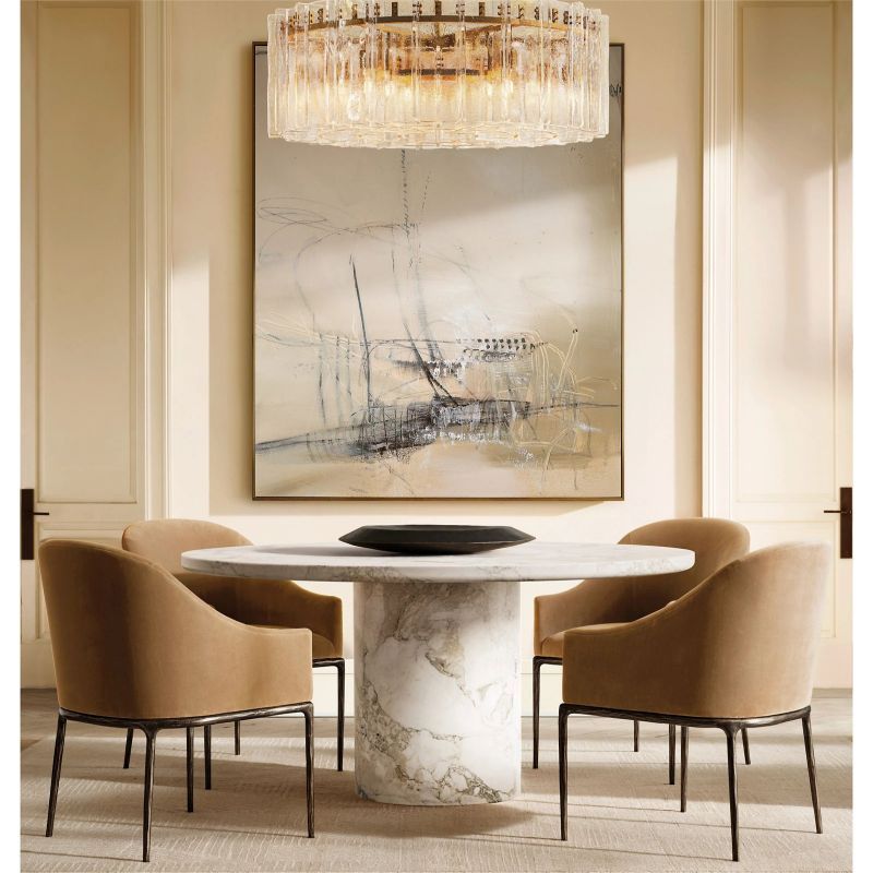 Lattice Glass Round Chandelier 37"-VaseLamps