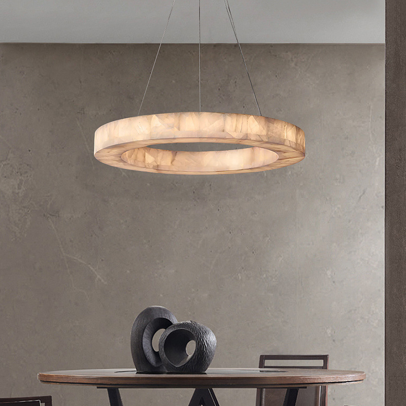 Rivage Calcite Round Chandelier-VaseLamps