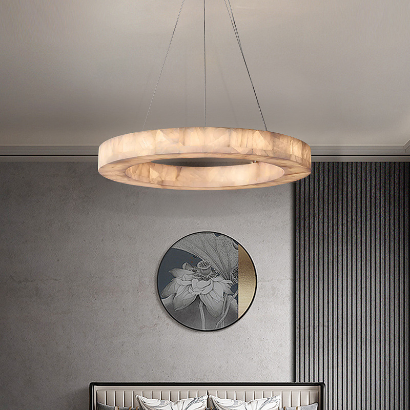 Rivage Calcite Round Chandelier-VaseLamps