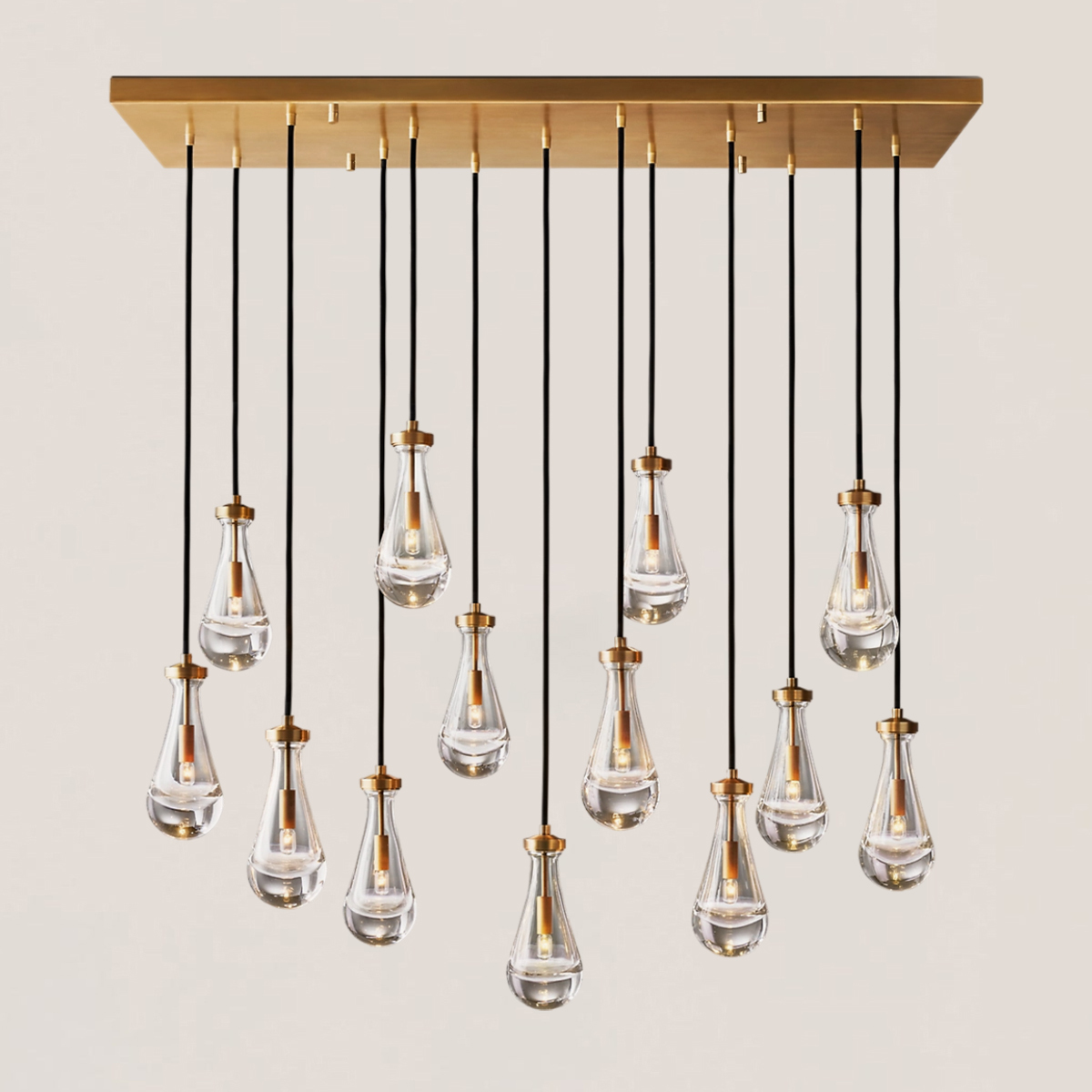 Modern Raindrop Crystal Rectangular Chandelier-VaseLamps
