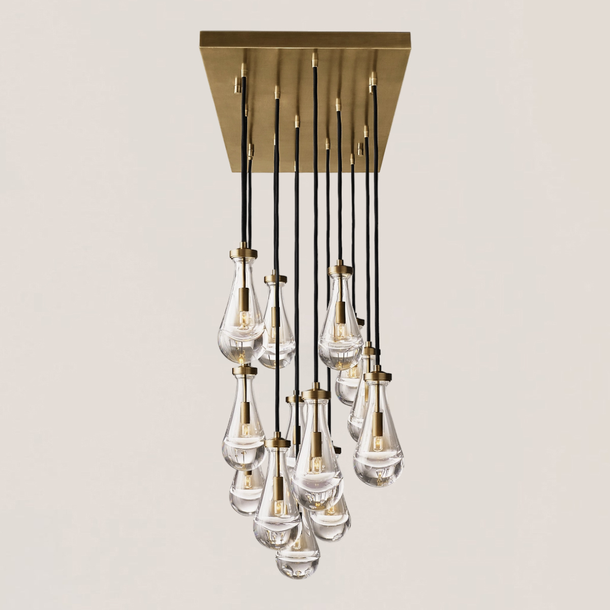 Modern Raindrop Crystal Rectangular Chandelier-VaseLamps