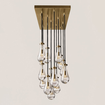 Modern Raindrop Crystal Rectangular Chandelier-VaseLamps