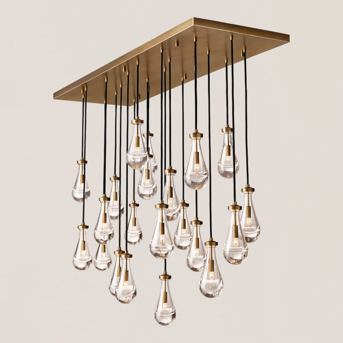 Modern Raindrop Crystal Rectangular Chandelier-VaseLamps