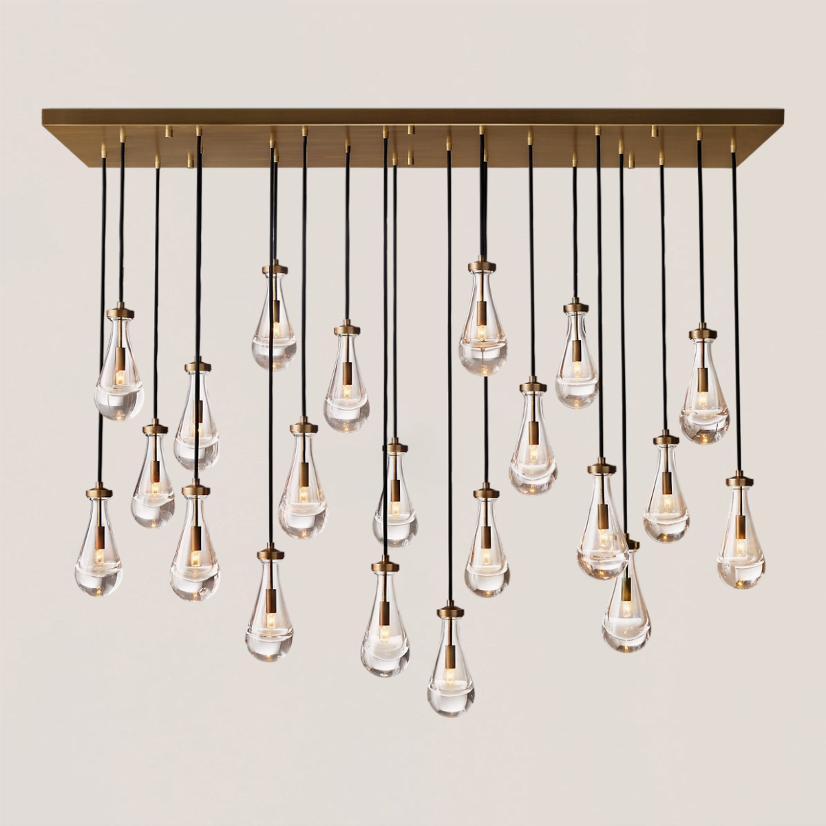 Modern Raindrop Crystal Rectangular Chandelier-VaseLamps