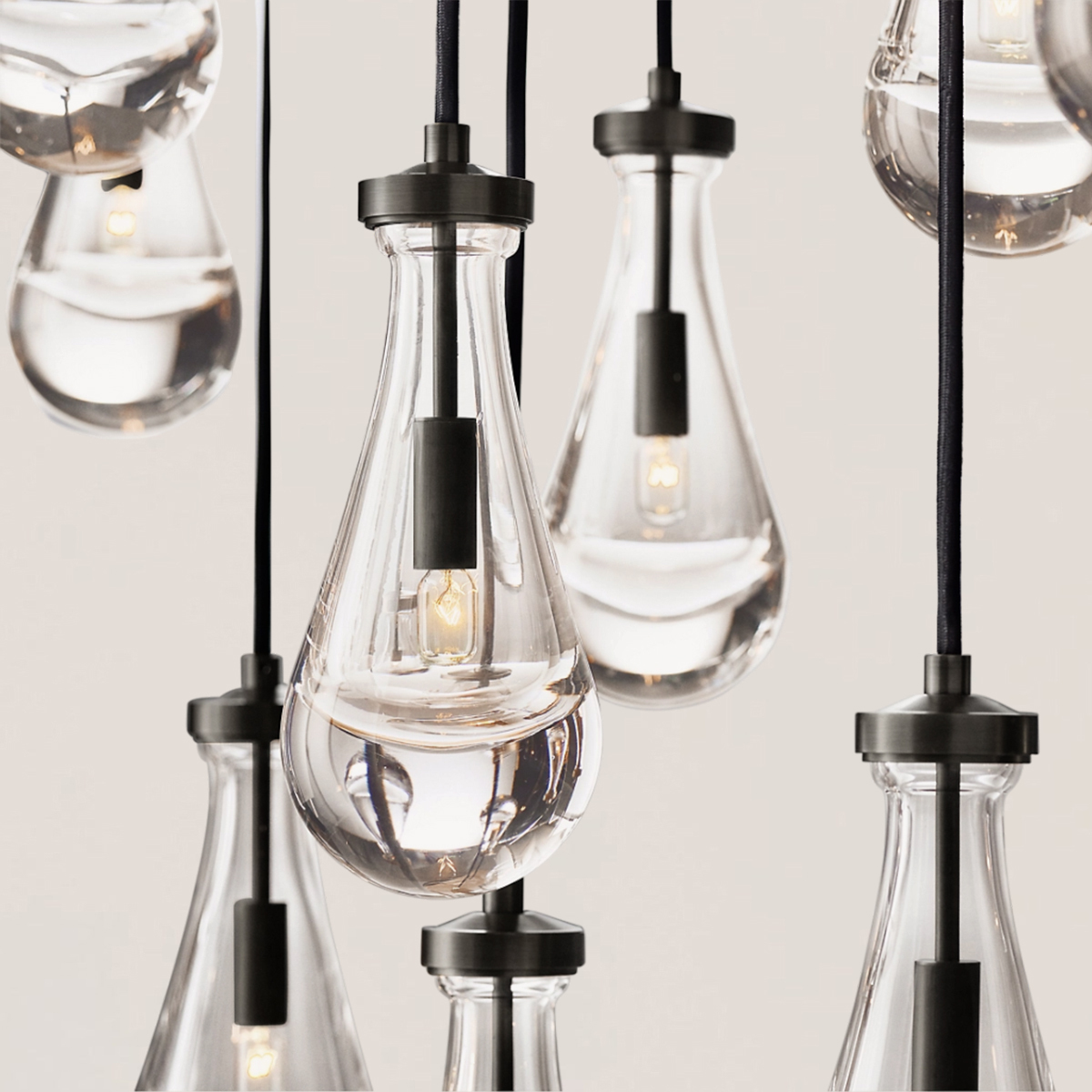 Modern Raindrop Crystal Rectangular Chandelier-VaseLamps