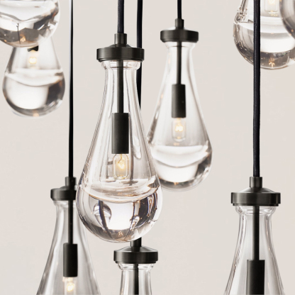 Modern Raindrop Crystal Rectangular Chandelier-VaseLamps