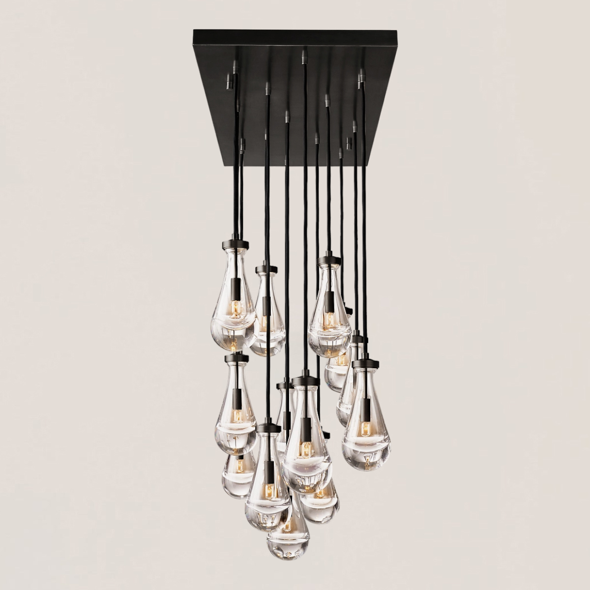 Modern Raindrop Crystal Rectangular Chandelier-VaseLamps
