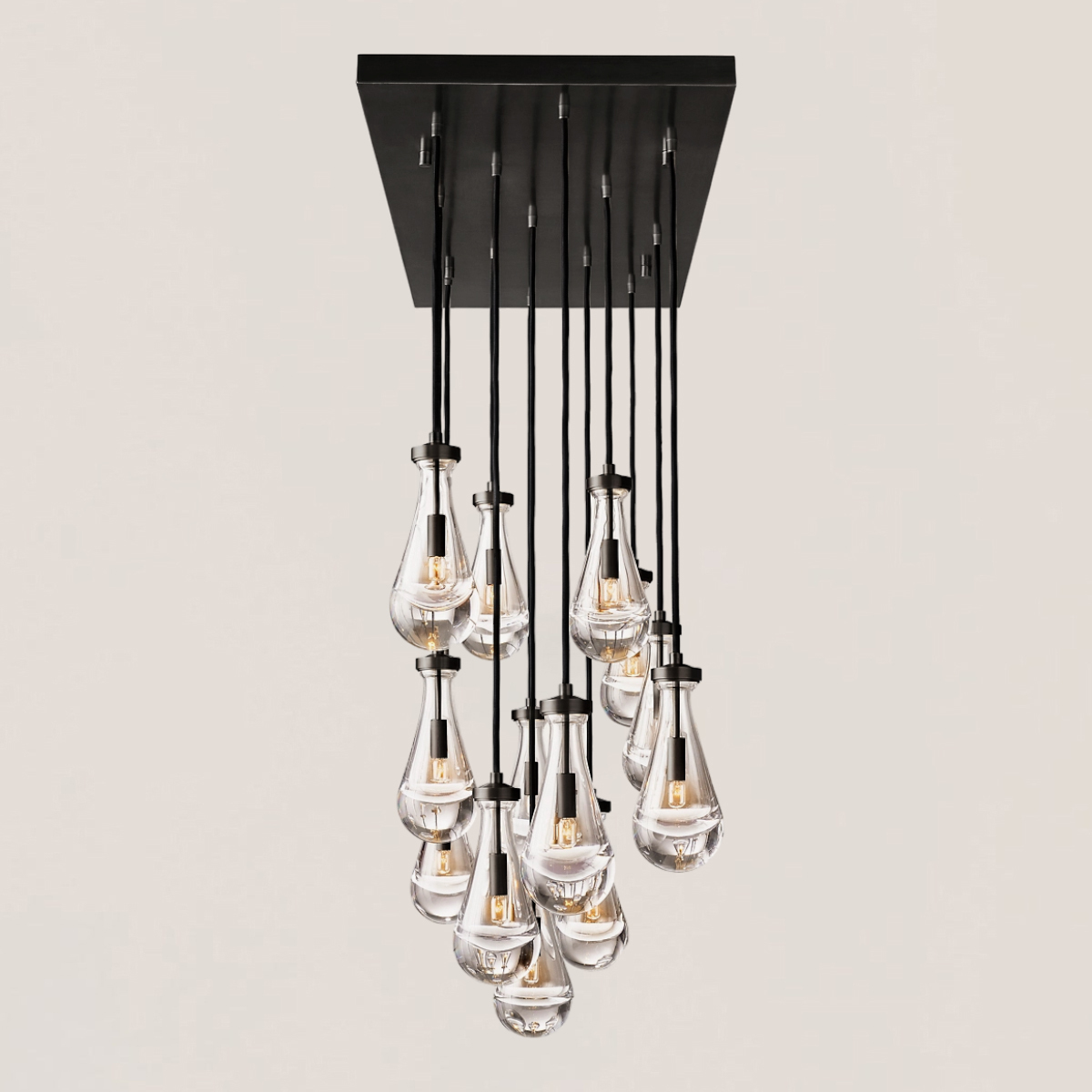 Modern Raindrop Crystal Rectangular Chandelier-VaseLamps