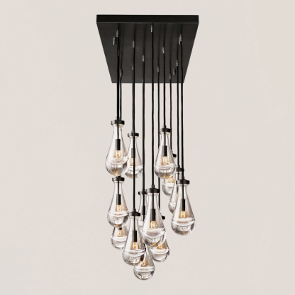 Modern Raindrop Crystal Rectangular Chandelier-VaseLamps