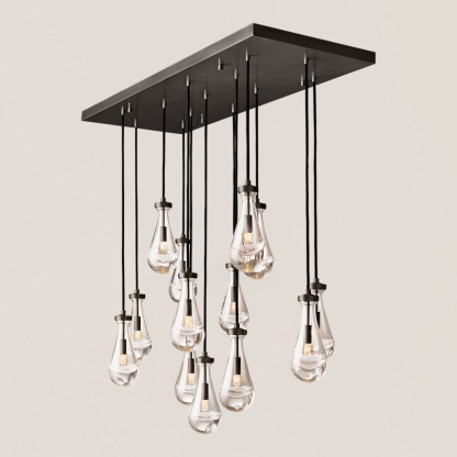Modern Raindrop Crystal Rectangular Chandelier-VaseLamps