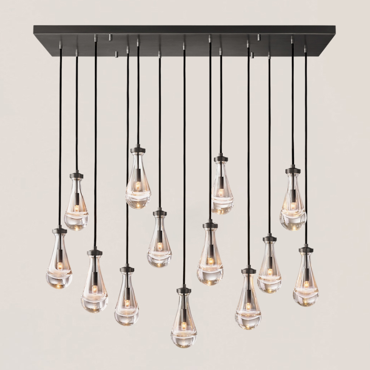 Modern Raindrop Crystal Rectangular Chandelier-VaseLamps