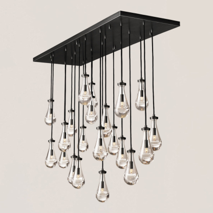 Modern Raindrop Crystal Rectangular Chandelier-VaseLamps