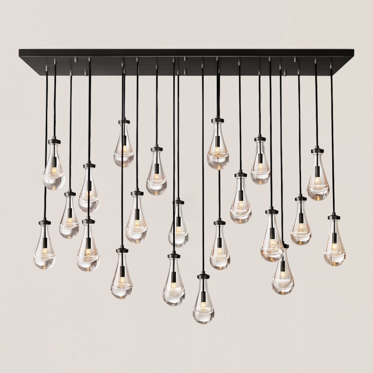 Modern Raindrop Crystal Rectangular Chandelier-VaseLamps