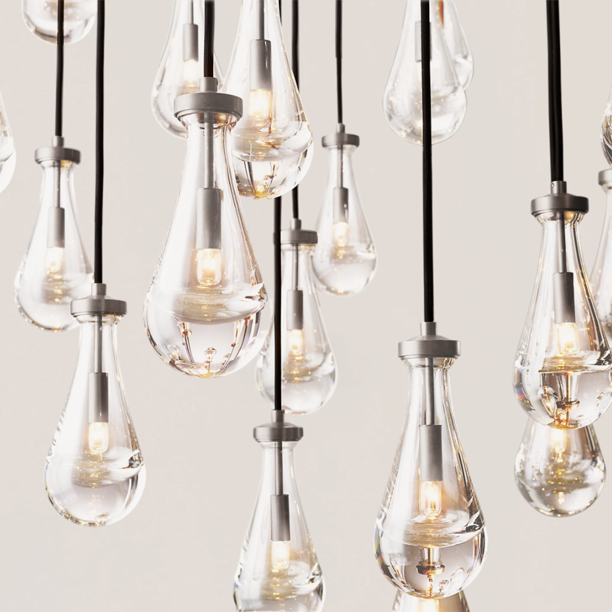 Modern Raindrop Crystal Rectangular Chandelier-VaseLamps