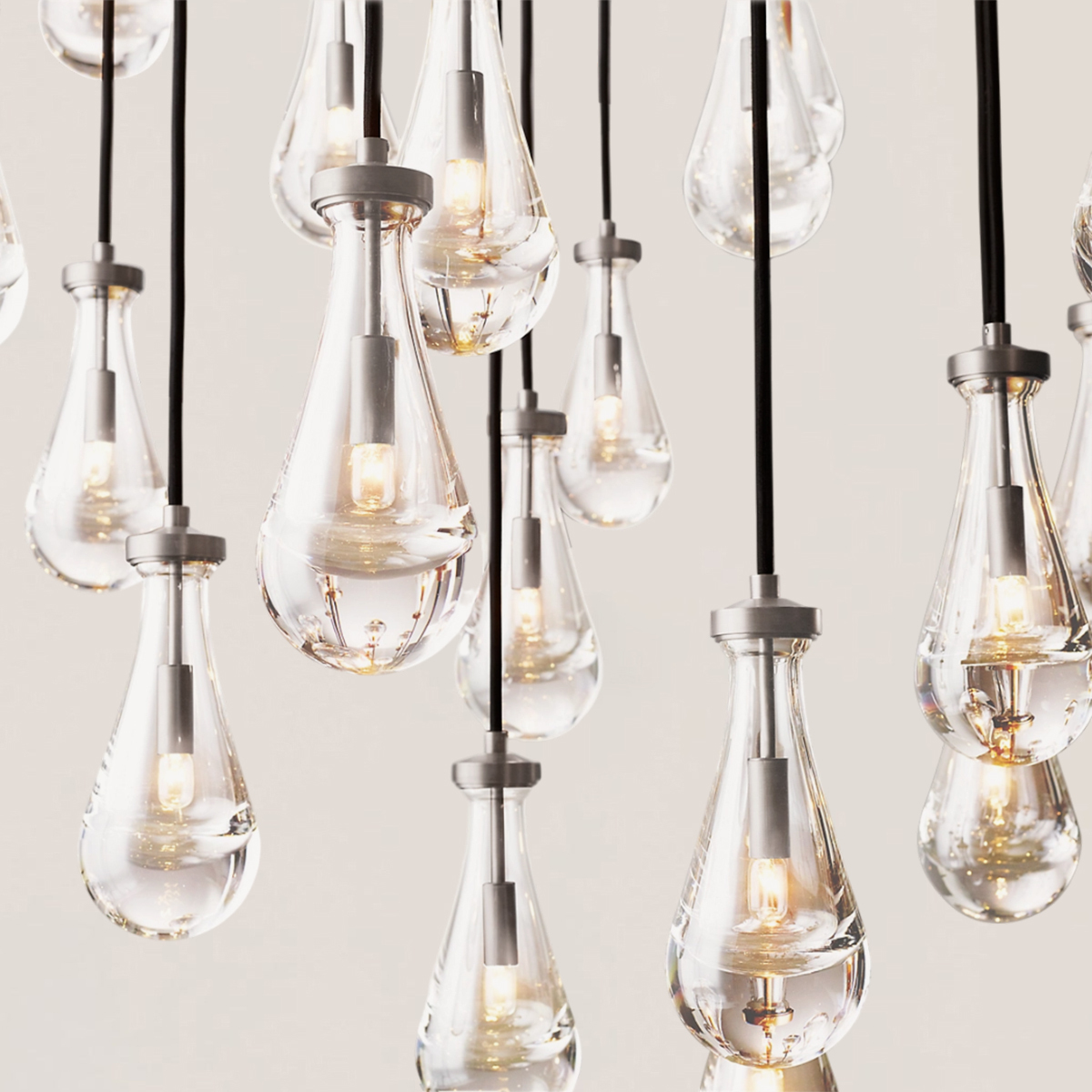 Modern Raindrop Crystal Rectangular Chandelier-VaseLamps