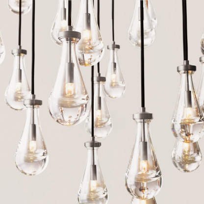 Modern Raindrop Crystal Rectangular Chandelier-VaseLamps