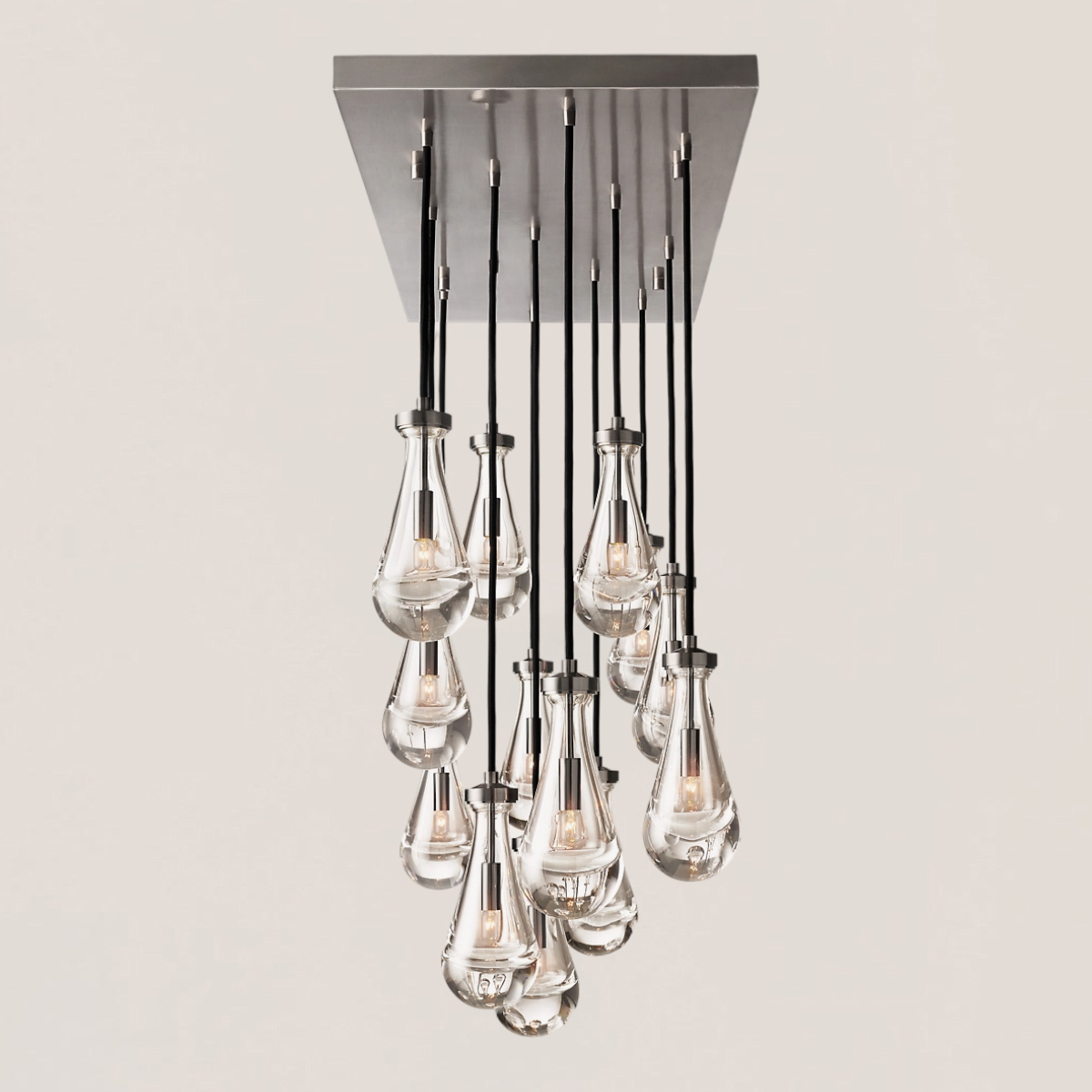 Modern Raindrop Crystal Rectangular Chandelier-VaseLamps