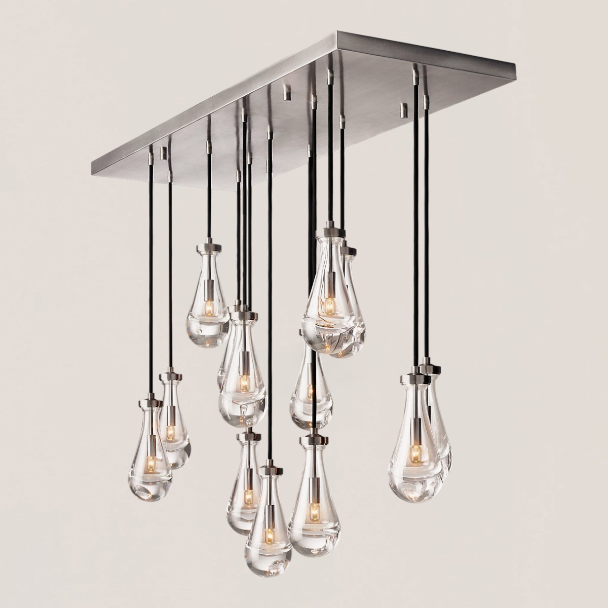 Modern Raindrop Crystal Rectangular Chandelier-VaseLamps