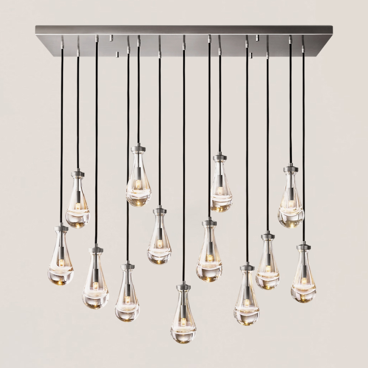 Modern Raindrop Crystal Rectangular Chandelier-VaseLamps