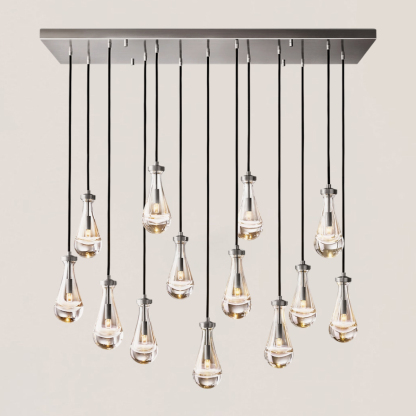 Modern Raindrop Crystal Rectangular Chandelier-VaseLamps