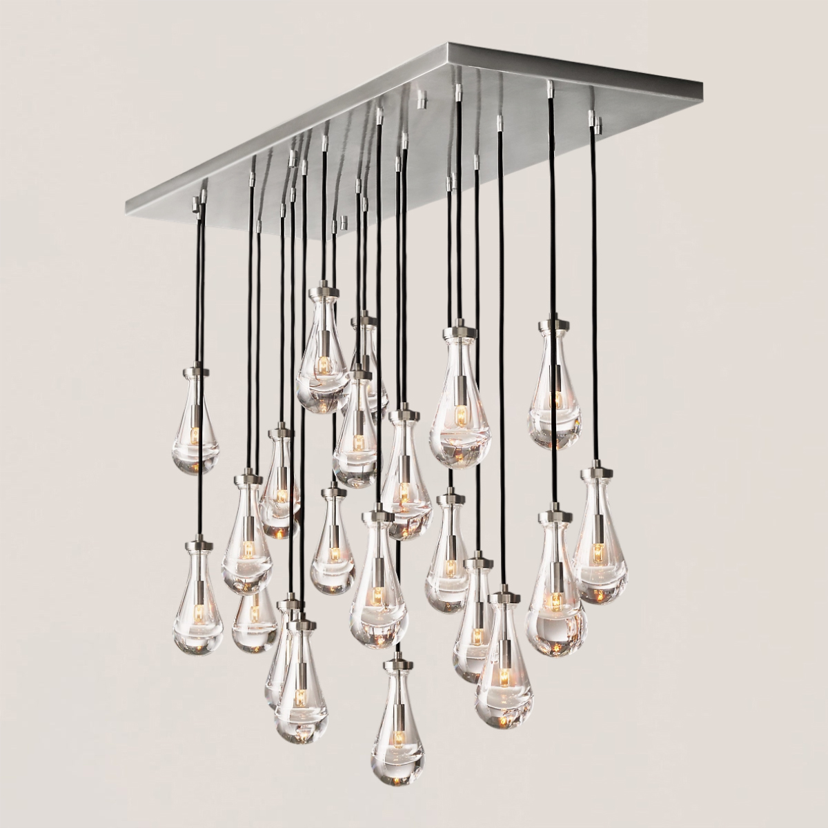 Modern Raindrop Crystal Rectangular Chandelier-VaseLamps