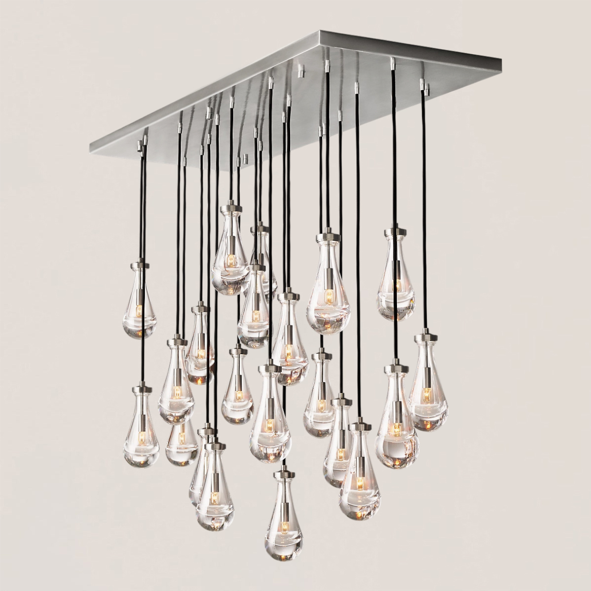 Modern Raindrop Crystal Rectangular Chandelier-VaseLamps