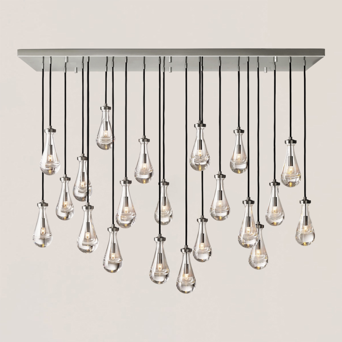 Modern Raindrop Crystal Rectangular Chandelier-VaseLamps