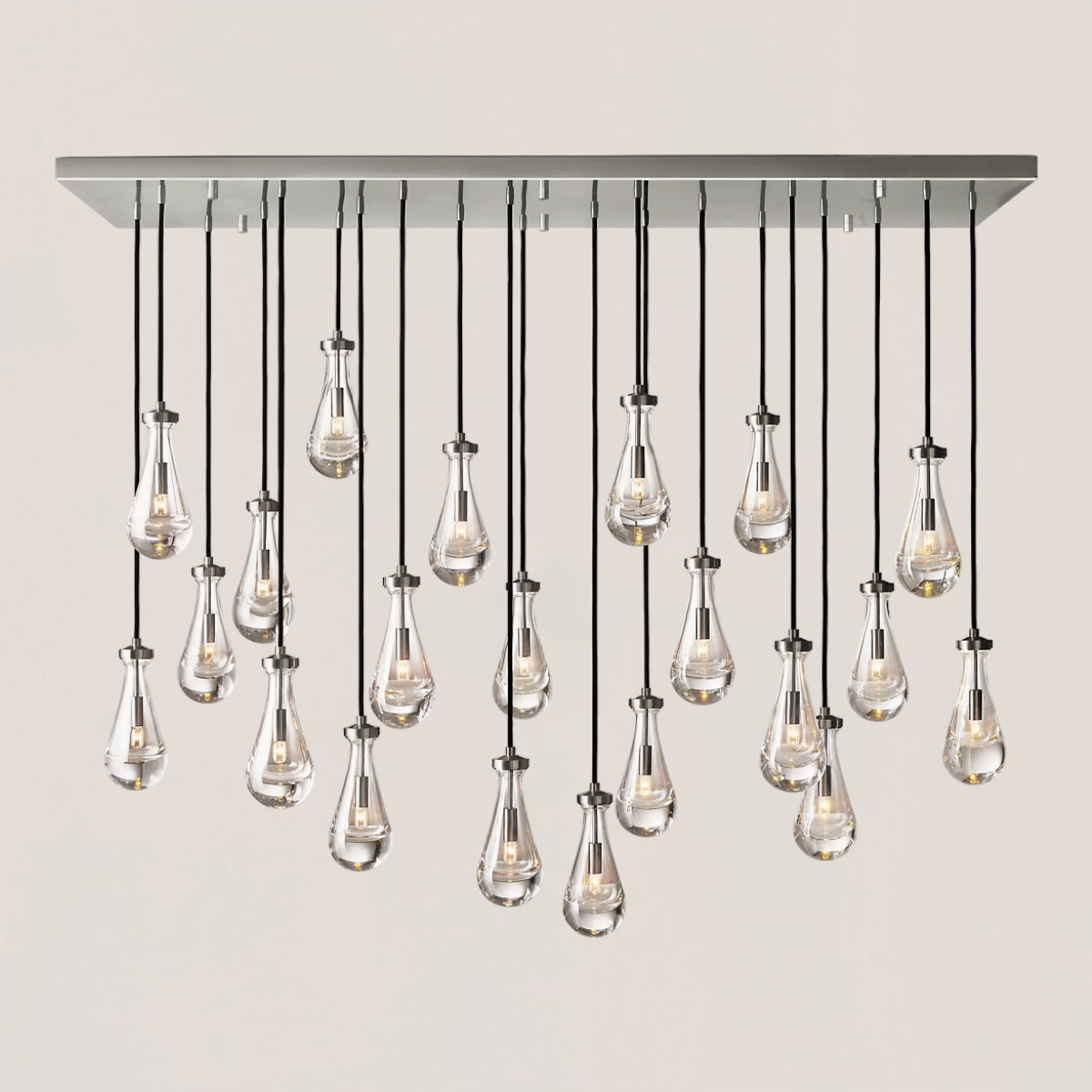 Modern Raindrop Crystal Rectangular Chandelier-VaseLamps