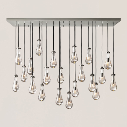 Modern Raindrop Crystal Rectangular Chandelier-VaseLamps