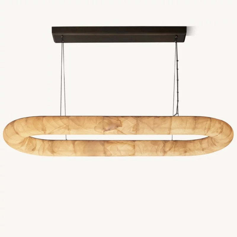 Rivage Lisse Oval Chandelier 57"-VaseLamps