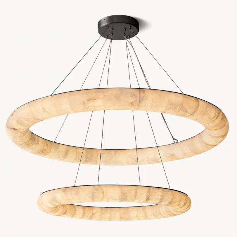 Rivage Lisse Two-Tiered Round Chandelier 61"-VaseLamps