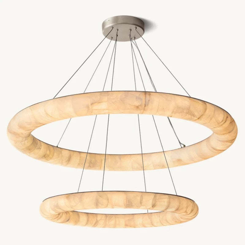 Rivage Lisse Two-Tiered Round Chandelier 61"-VaseLamps