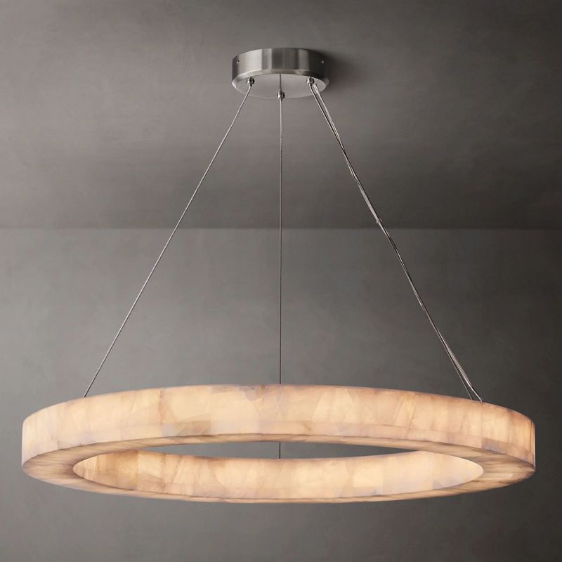 Rivage Calcite Round Chandelier-VaseLamps