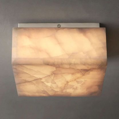 Rivage Calcite Square Flushmount-VaseLamps