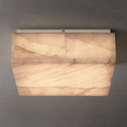 Rivage Calcite Square Flushmount-VaseLamps