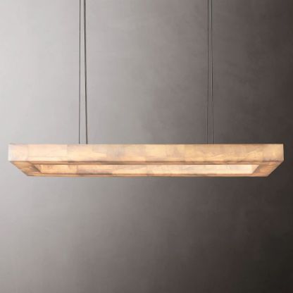 Rivage Rectangular Calcite Chandelier 54"-VaseLamps